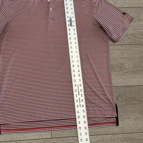 RLX Ralph Lauren Performance Polo Shirt Medium Red Blue Golf Preppy - Picture 4 of 6